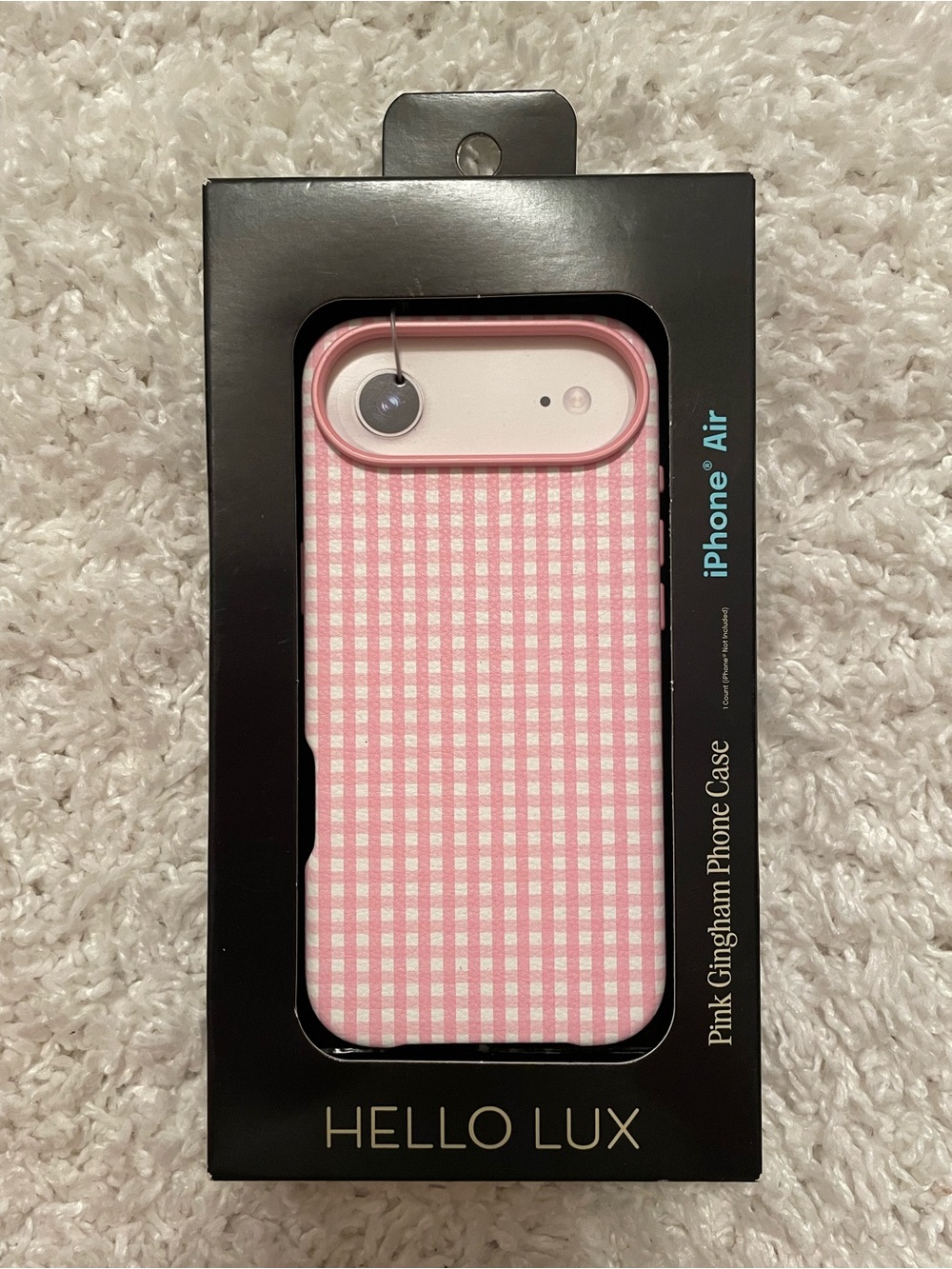 Hello Lux Pink Gingham Phone Case for iPhone Air Brand New in Box